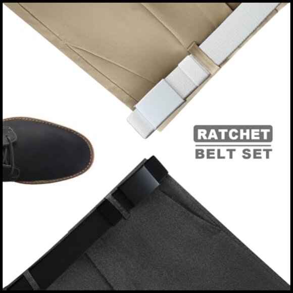 Canvas Web Belt with Stretch Flexibility, Adjustable Military Buckle